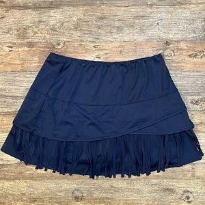 Lucky in Love Navy Fringe Tennis Skirt